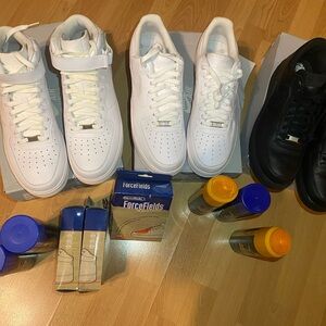ALL THREE PAIRS OF NIKE Air Forces for $210 w Accessories